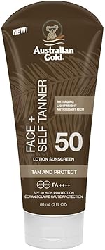 Australian Gold SOL.SELF TANNER SPF50 CRM.88ML, Vegano, MARRON
